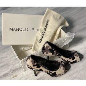 Manolo Blahnik Arsenia Animal Print Calf Hair
